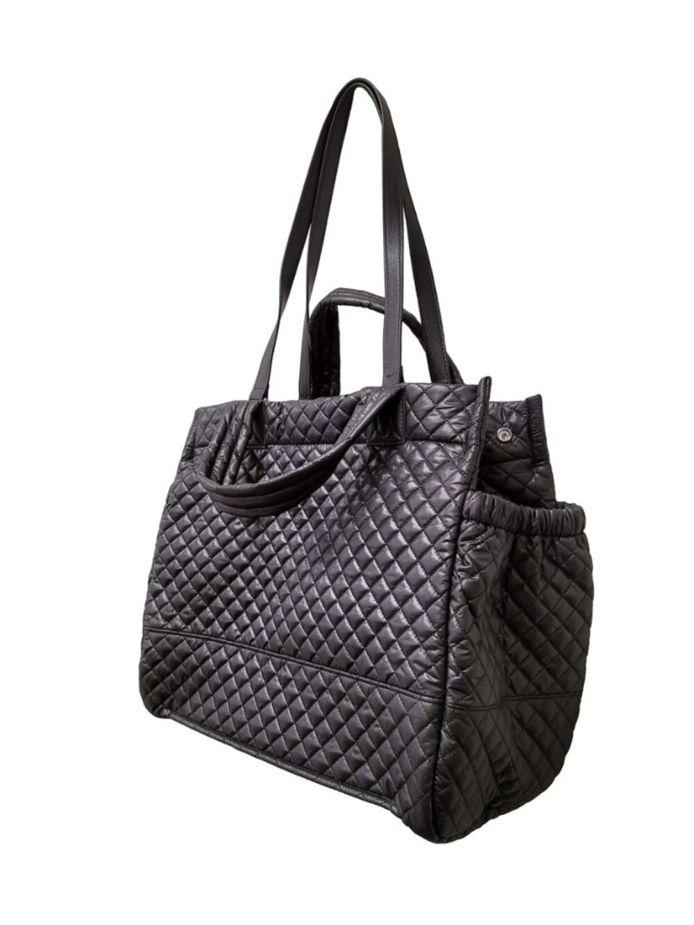 Lightweight Gym Travel Commuter large Shoulder Tote Quilted color Black #